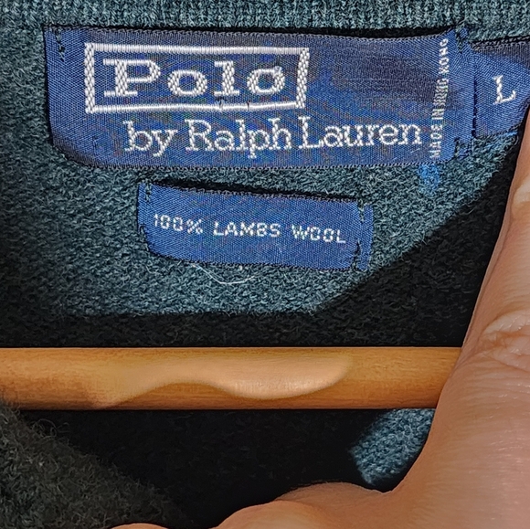 Polo by Ralph Lauren Men's Green Lambs Wool Sweater - Picture 5 of 7